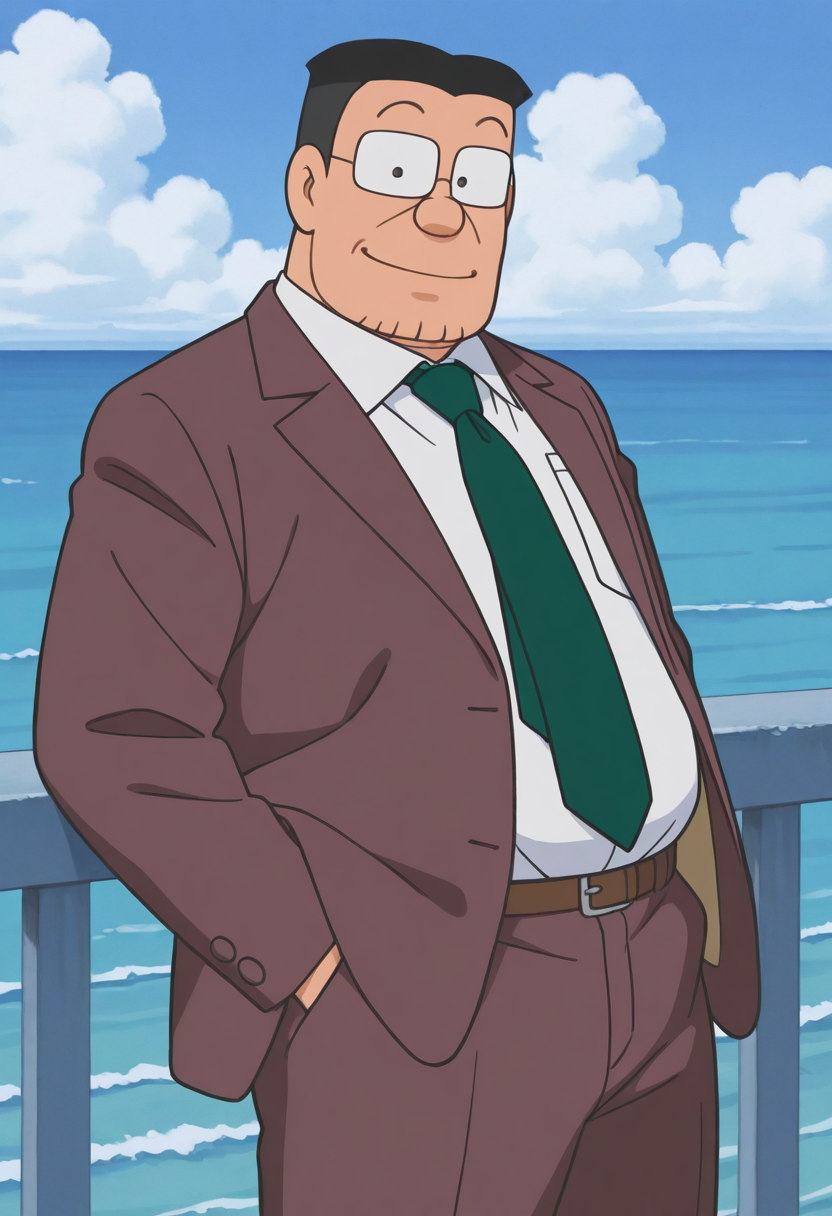 17366078-294437753-1boy, standing, cowboy shot, blue sky, horizon, ocean, outdoors, smile, leaning back, smile, hands in pockets, looking at viewer.png